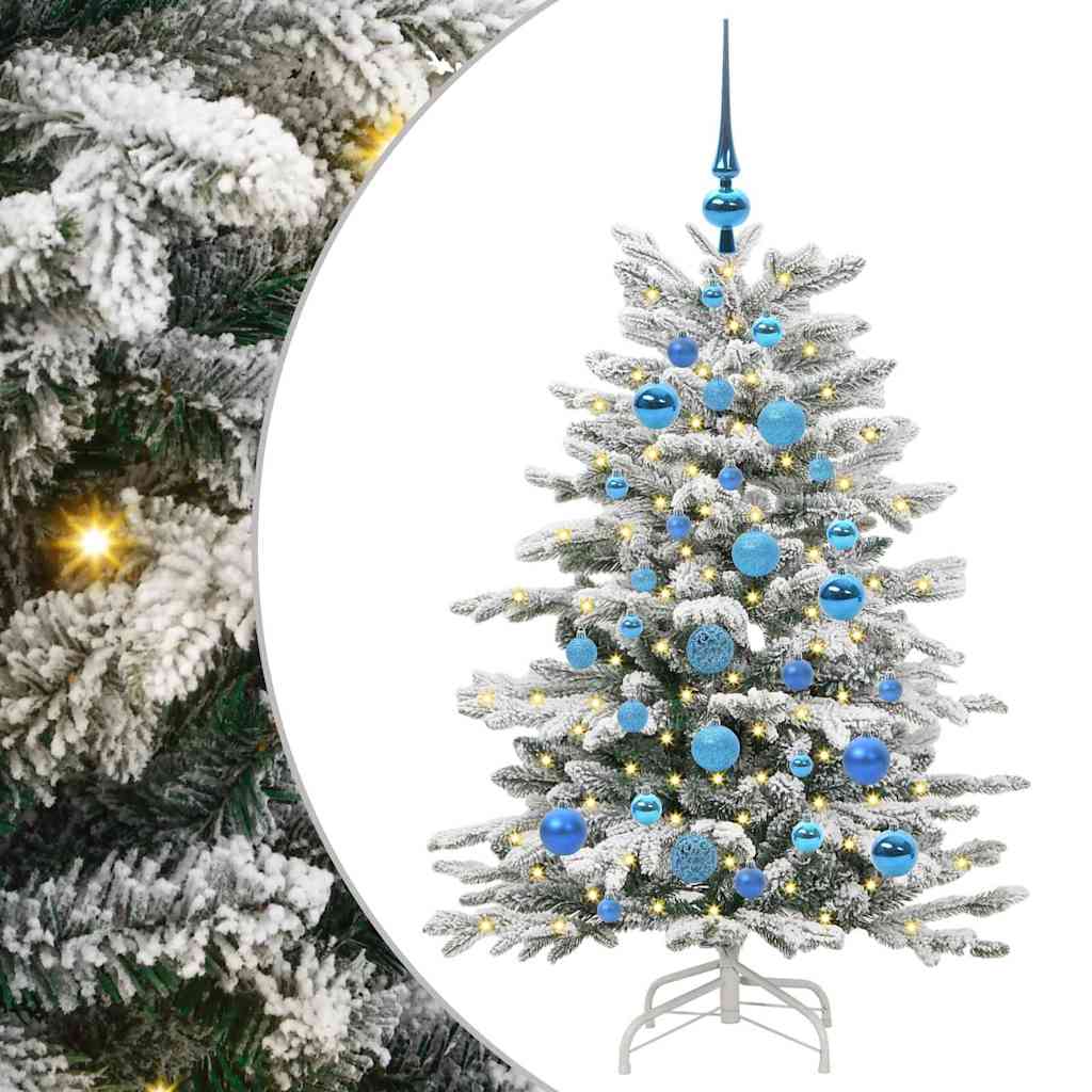 Albero di Natale Artificiale con Rami Pieghevoli Bianco 120 cm