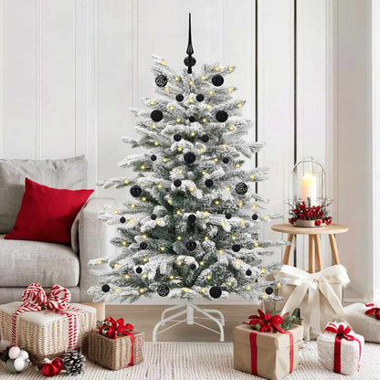 Albero di Natale Artificiale con Rami Pieghevoli Bianco 150 cm