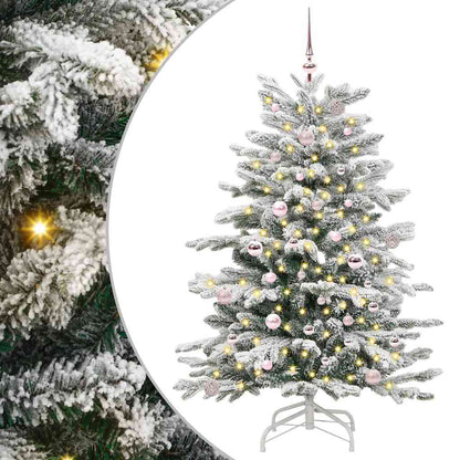 Albero di Natale Artificiale con Rami Pieghevoli Bianco 150 cm