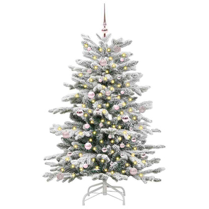 Albero di Natale Artificiale con Rami Pieghevoli Bianco 150 cm