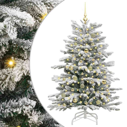 Albero di Natale Artificiale con Rami Pieghevoli Bianco 150 cm
