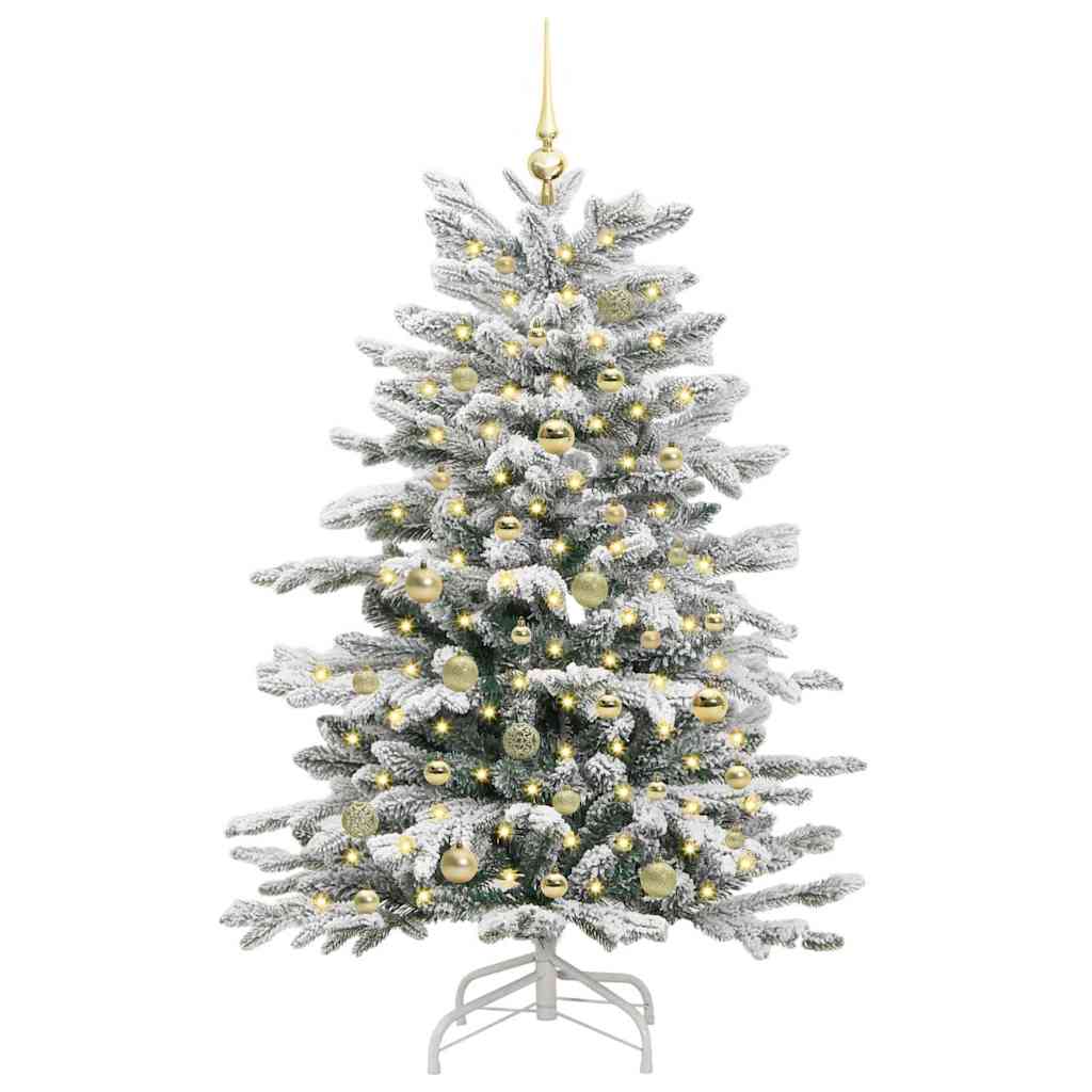 Albero di Natale Artificiale con Rami Pieghevoli Bianco 150 cm