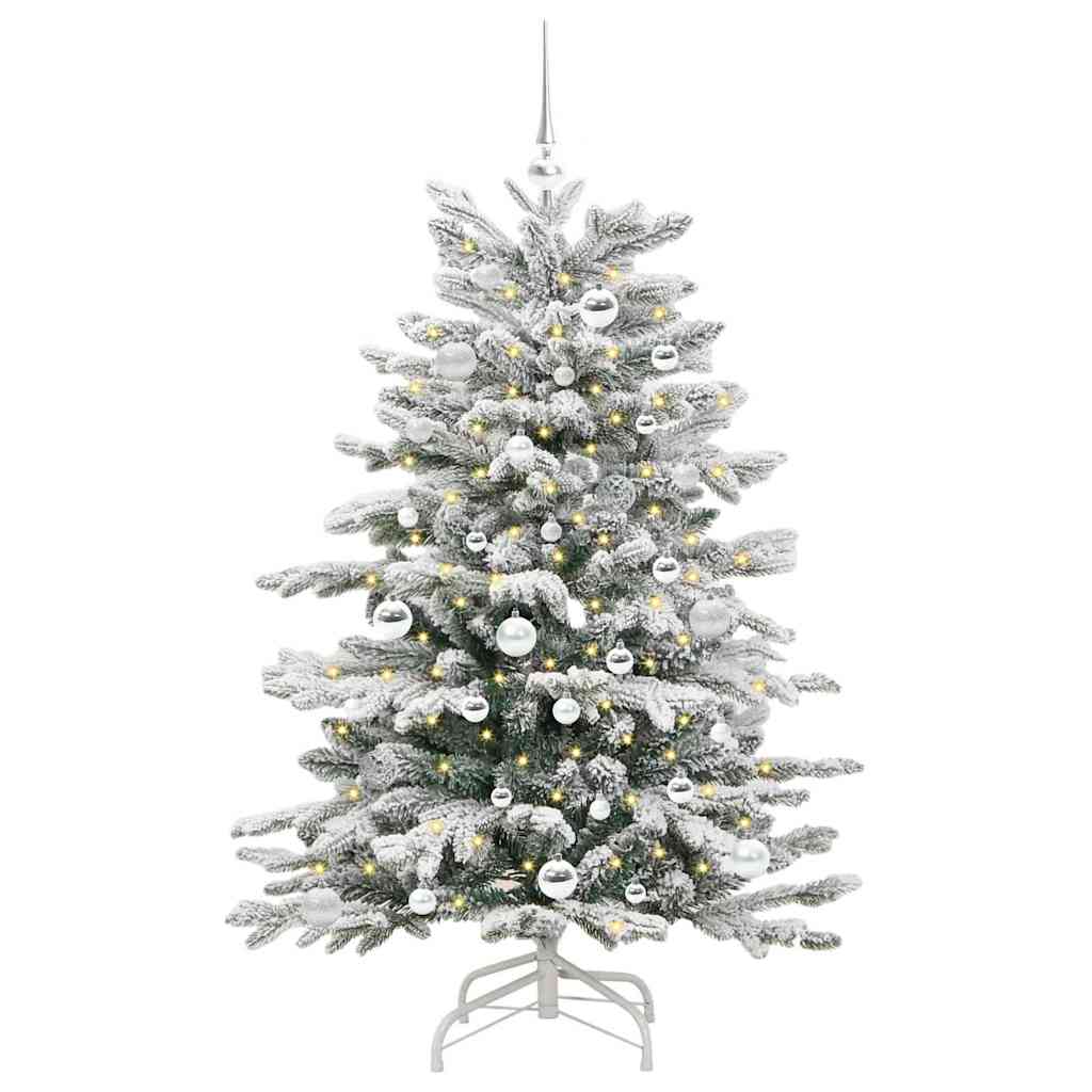 Albero di Natale Artificiale con Rami Pieghevoli Bianco 150 cm