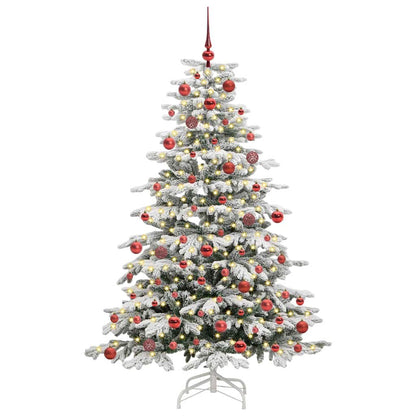 Albero di Natale Artificiale con Rami Pieghevoli Bianco 180 cm