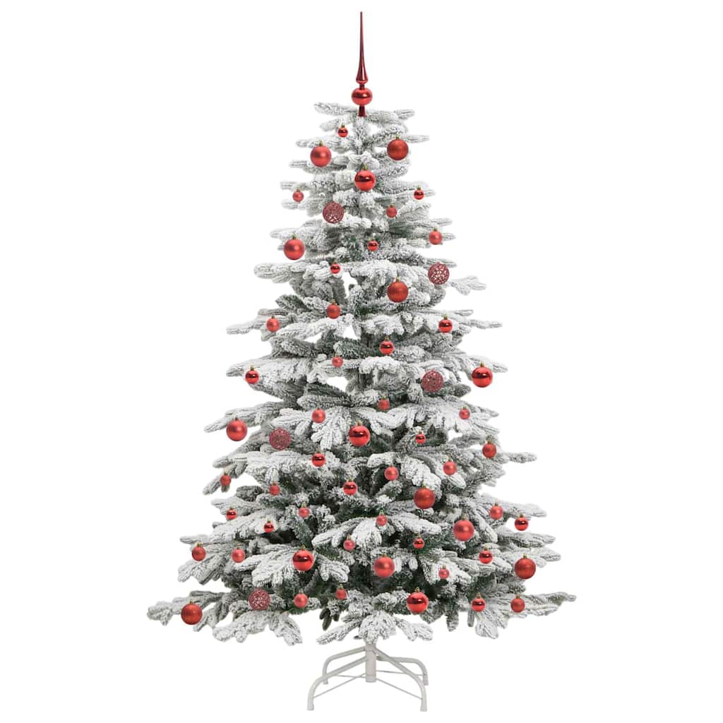 Albero di Natale Artificiale con Rami Pieghevoli Bianco 180 cm