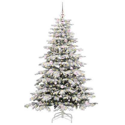 Albero di Natale Artificiale con Rami Pieghevoli Bianco 180 cm