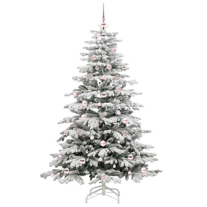 Albero di Natale Artificiale con Rami Pieghevoli Bianco 180 cm