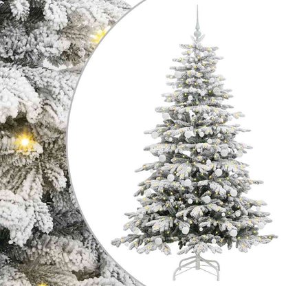 Albero di Natale Artificiale con Rami Pieghevoli Bianco 180 cm