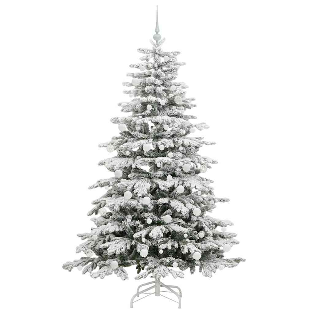 Albero di Natale Artificiale con Rami Pieghevoli Bianco 180 cm