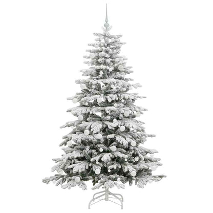Albero di Natale Artificiale con Rami Pieghevoli Bianco 180 cm