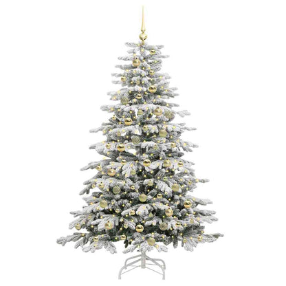 Albero di Natale Artificiale con Rami Pieghevoli Bianco 180 cm