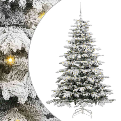 Albero di Natale Artificiale con Rami Pieghevoli Bianco 180 cm
