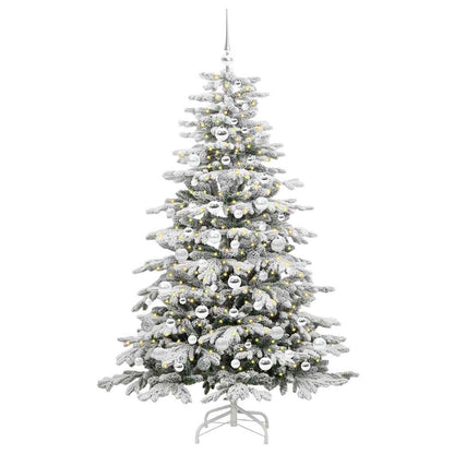 Albero di Natale Artificiale con Rami Pieghevoli Bianco 180 cm