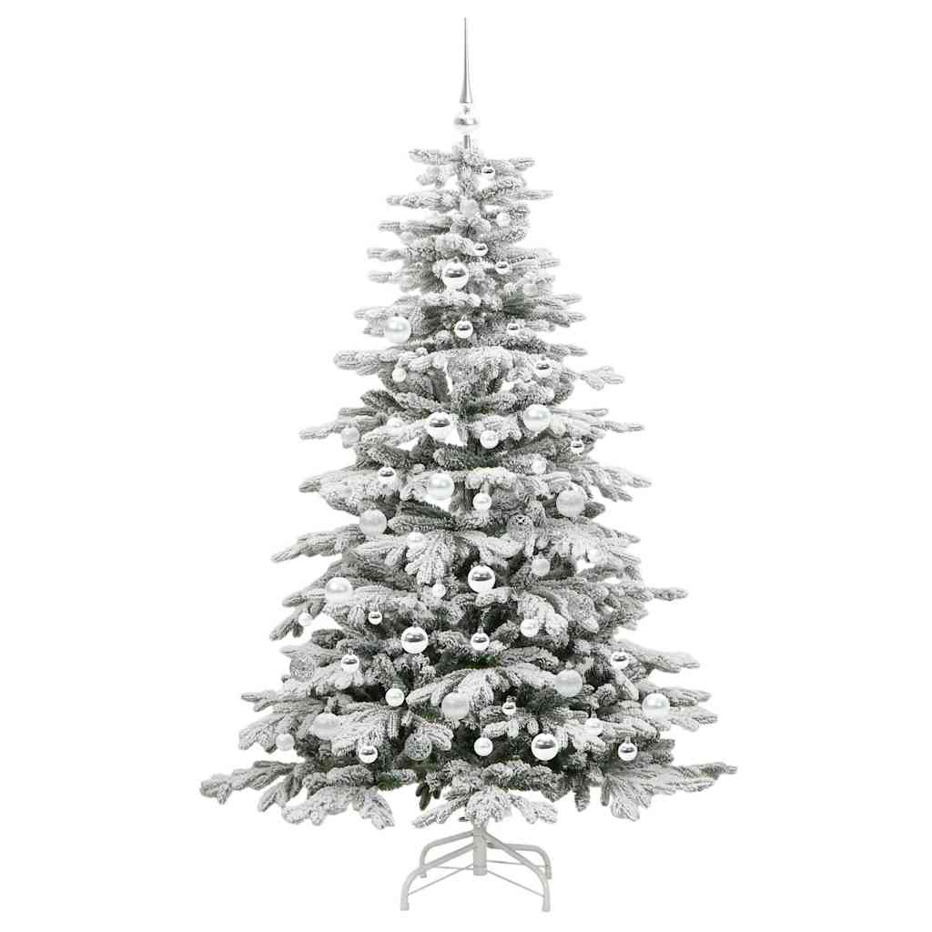 Albero di Natale Artificiale con Rami Pieghevoli Bianco 180 cm