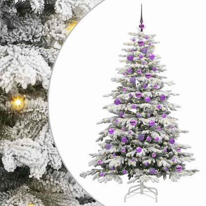 Albero di Natale Artificiale con Rami Pieghevoli Bianco 180 cm