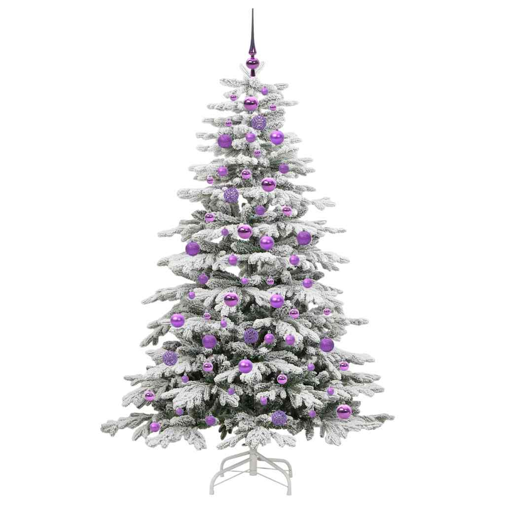 Albero di Natale Artificiale con Rami Pieghevoli Bianco 180 cm