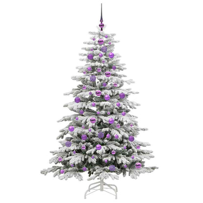 Albero di Natale Artificiale con Rami Pieghevoli Bianco 180 cm