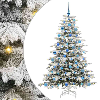 Albero di Natale Artificiale con Rami Pieghevoli Bianco 180 cm