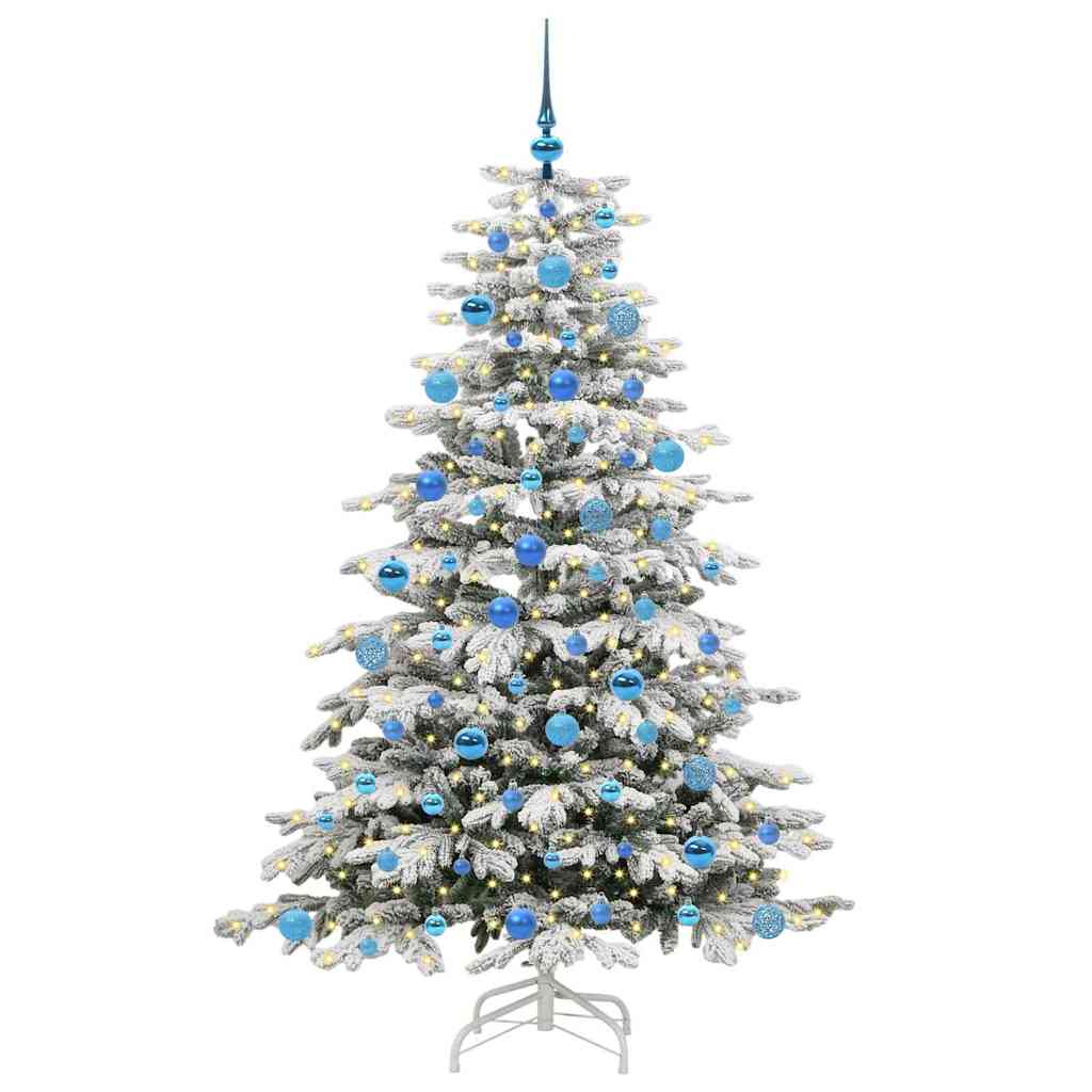 Albero di Natale Artificiale con Rami Pieghevoli Bianco 180 cm