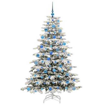 Albero di Natale Artificiale con Rami Pieghevoli Bianco 180 cm