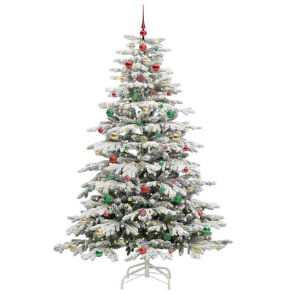 Albero di Natale Artificiale con Rami Pieghevoli Bianco 180 cm