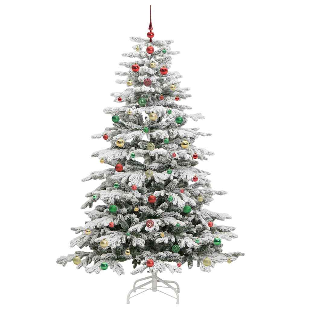 Albero di Natale Artificiale con Rami Pieghevoli Bianco 180 cm