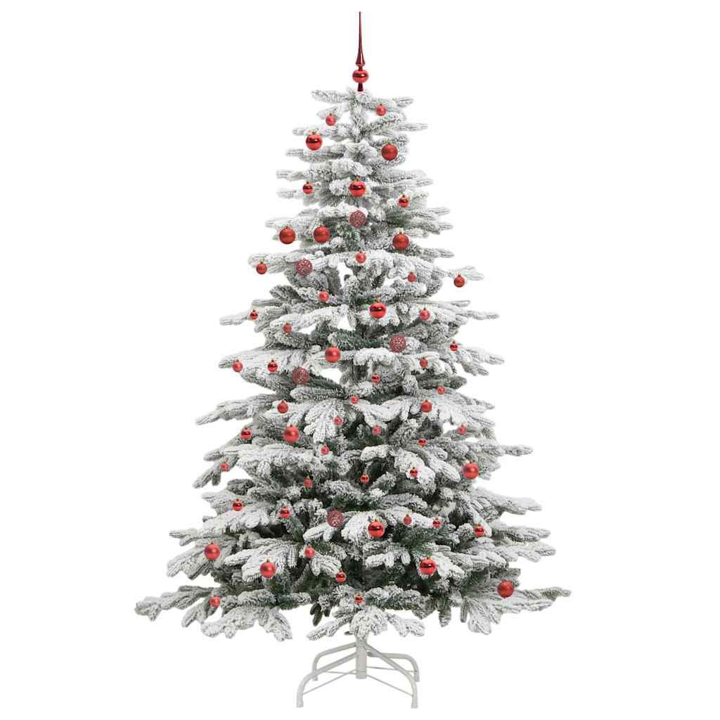 Albero di Natale Artificiale con Rami Pieghevoli Bianco 210 cm