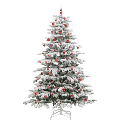 Albero di Natale Artificiale con Rami Pieghevoli Bianco 210 cm