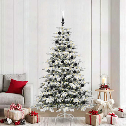 Albero di Natale Artificiale con Rami Pieghevoli Bianco 210 cm