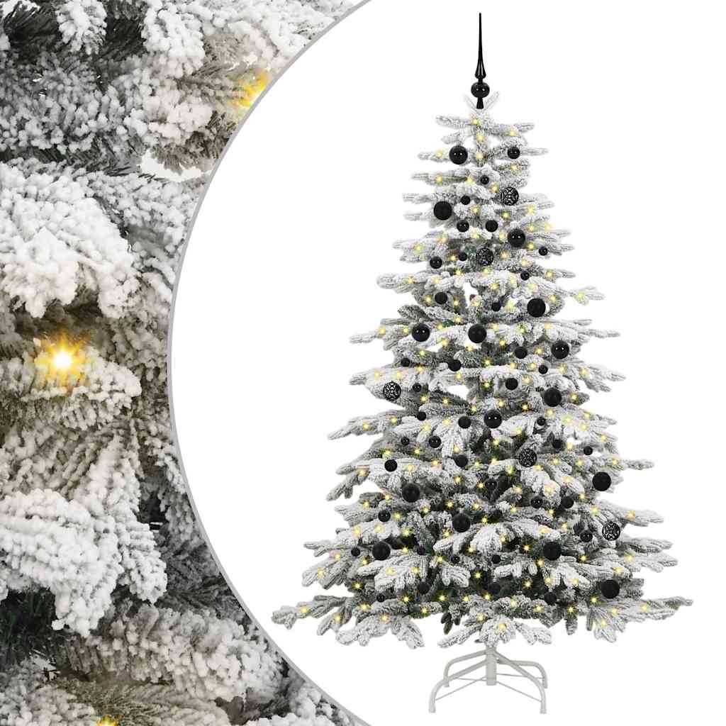 Albero di Natale Artificiale con Rami Pieghevoli Bianco 210 cm
