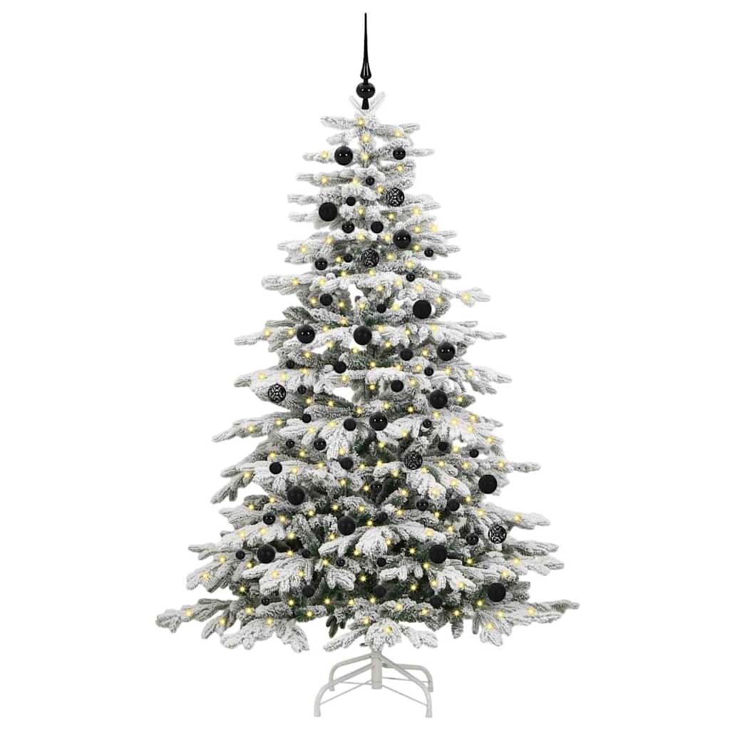 Albero di Natale Artificiale con Rami Pieghevoli Bianco 210 cm