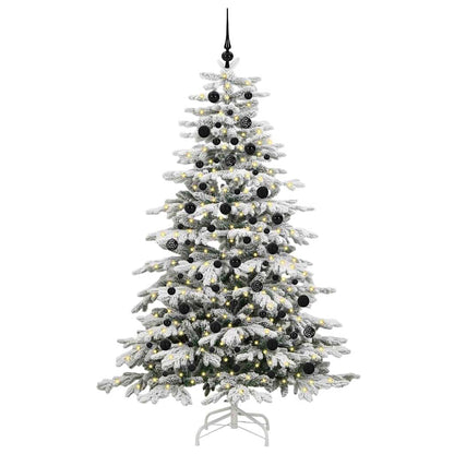 Albero di Natale Artificiale con Rami Pieghevoli Bianco 210 cm