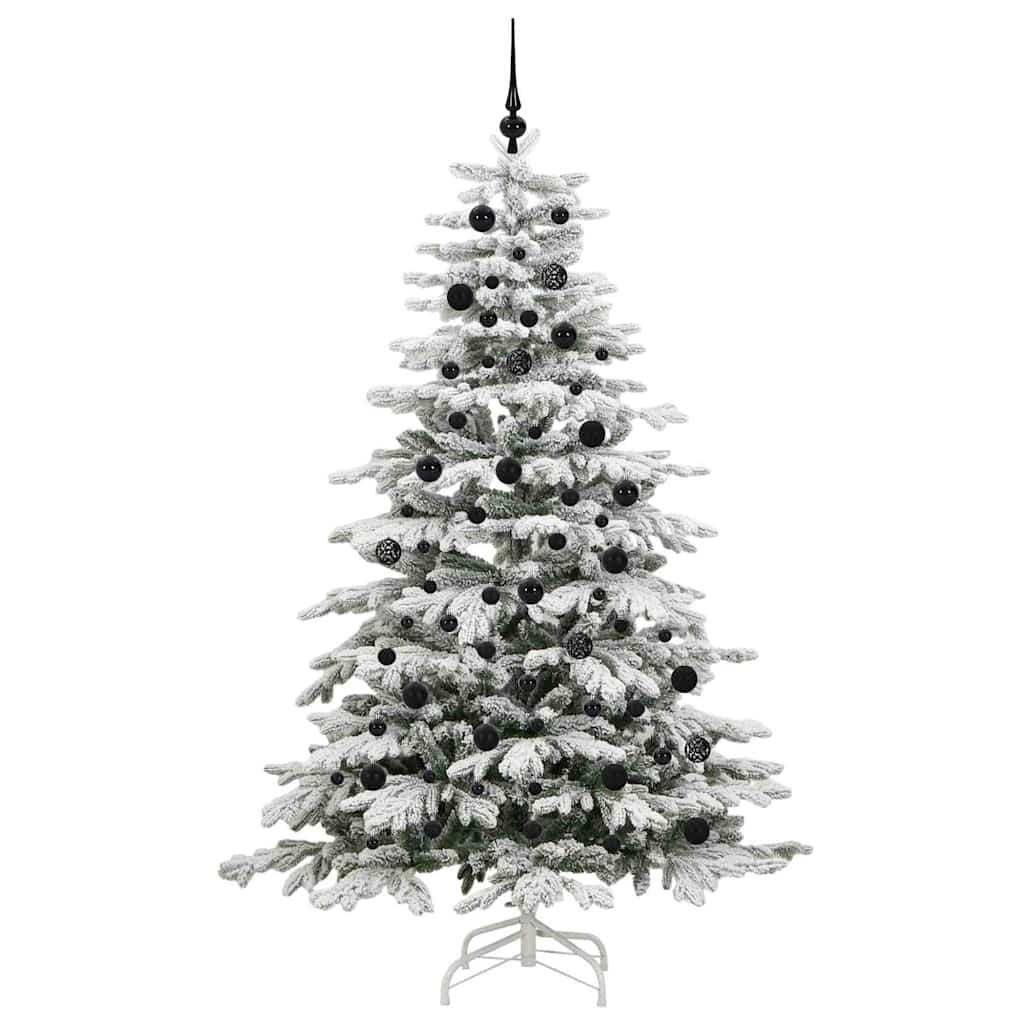 Albero di Natale Artificiale con Rami Pieghevoli Bianco 210 cm