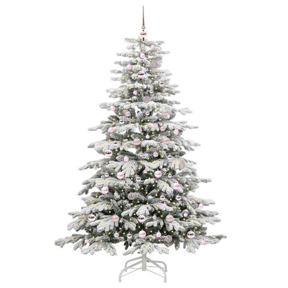 Albero di Natale Artificiale con Rami Pieghevoli Bianco 210 cm
