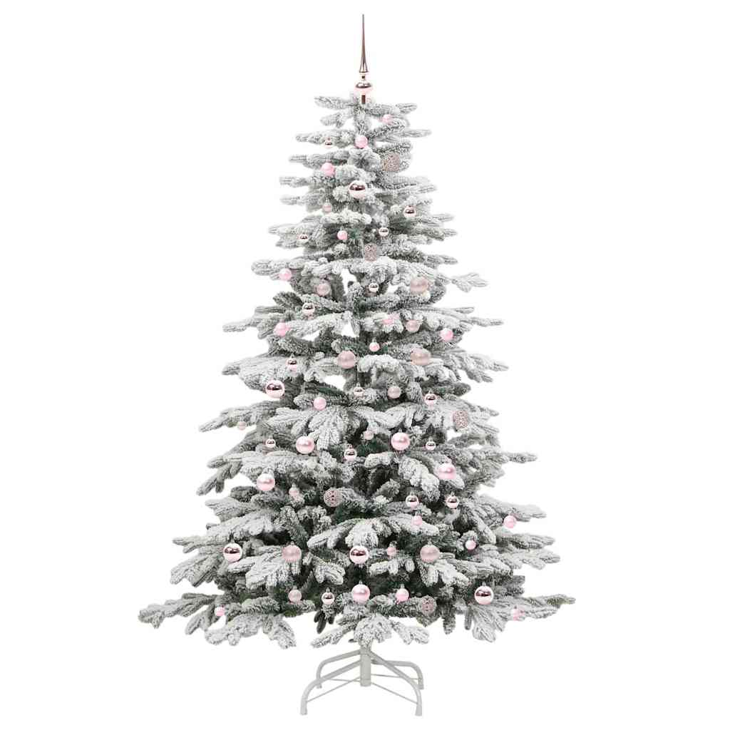 Albero di Natale Artificiale con Rami Pieghevoli Bianco 210 cm