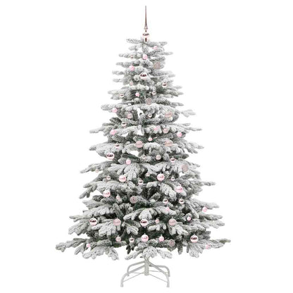 Albero di Natale Artificiale con Rami Pieghevoli Bianco 210 cm