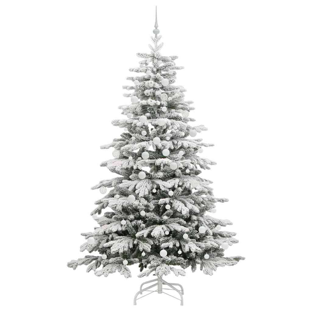 Albero di Natale Artificiale con Rami Pieghevoli Bianco 210 cm