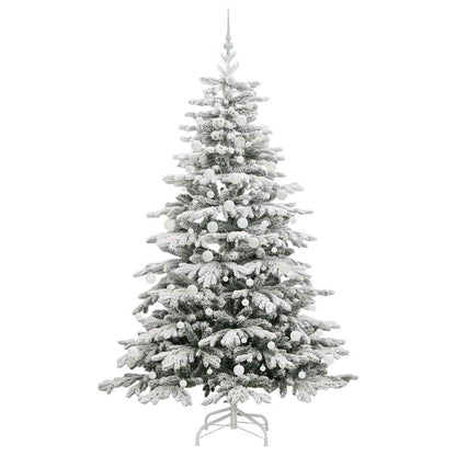 Albero di Natale Artificiale con Rami Pieghevoli Bianco 210 cm
