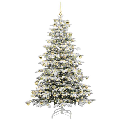 Albero di Natale Artificiale con Rami Pieghevoli Bianco 210 cm
