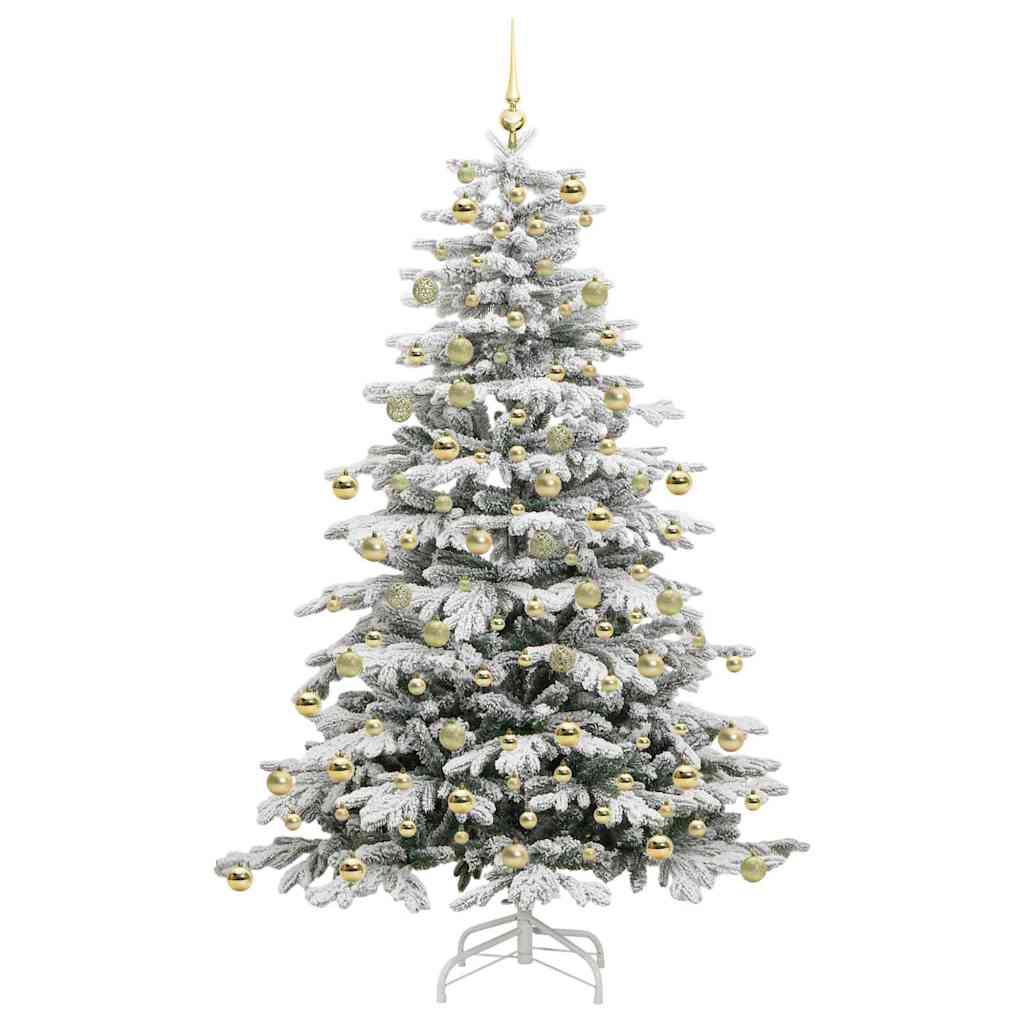 Albero di Natale Artificiale con Rami Pieghevoli Bianco 210 cm