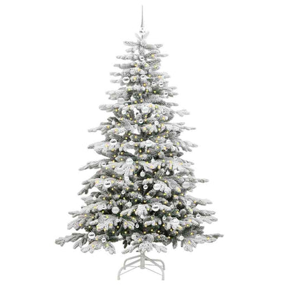 Albero di Natale Artificiale con Rami Pieghevoli Bianco 210 cm