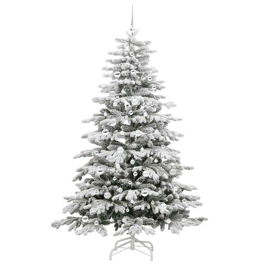 Albero di Natale Artificiale con Rami Pieghevoli Bianco 210 cm