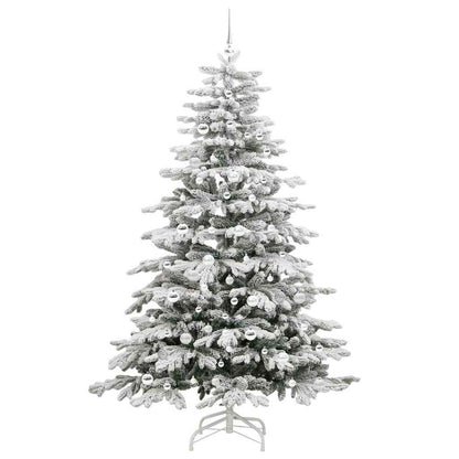 Albero di Natale Artificiale con Rami Pieghevoli Bianco 210 cm