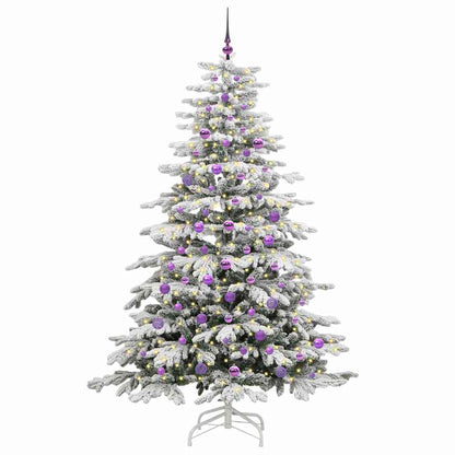 Albero di Natale Artificiale con Rami Pieghevoli Bianco 210 cm