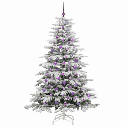 Albero di Natale Artificiale con Rami Pieghevoli Bianco 210 cm