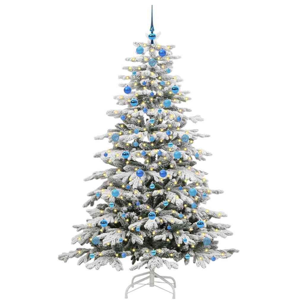 Albero di Natale Artificiale con Rami Pieghevoli Bianco 210 cm
