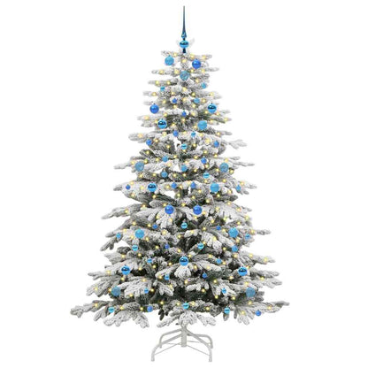 Albero di Natale Artificiale con Rami Pieghevoli Bianco 210 cm