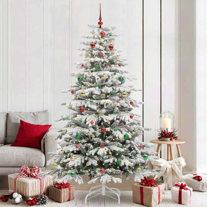 Albero di Natale Artificiale con Rami Pieghevoli Bianco 210 cm