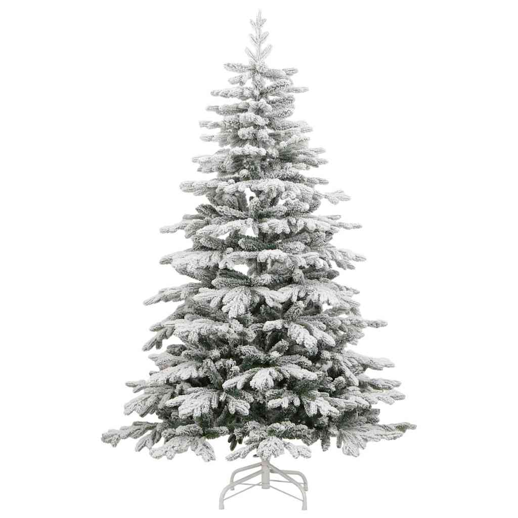 Albero di Natale Artificiale con Rami Pieghevoli Bianco 210 cm