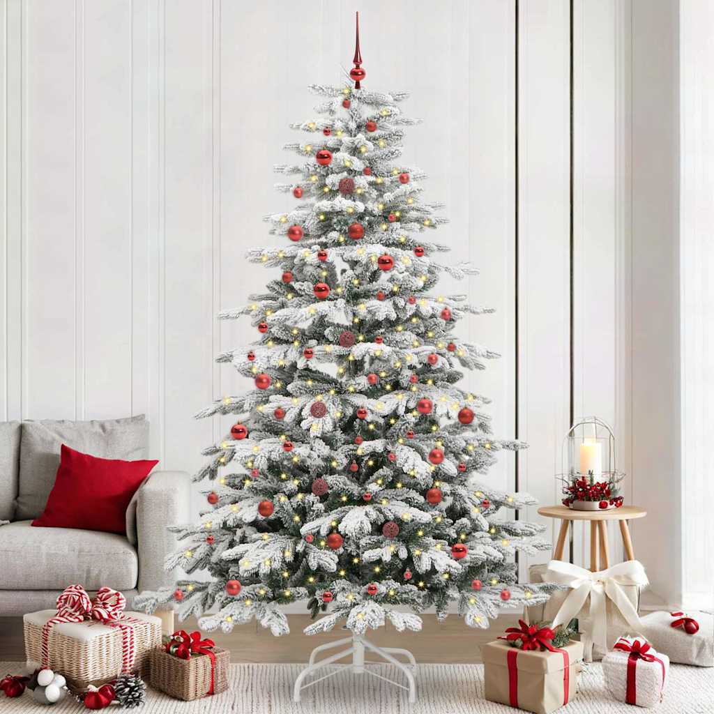 Albero di Natale Artificiale con Rami Pieghevoli Bianco 240 cm